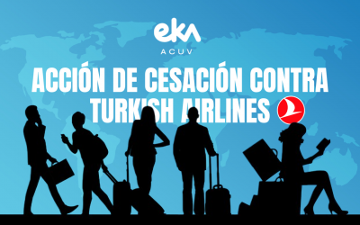 Acción de cesación contra Turkish Airlines: EKA/ACUV logra que se declaren nulas dos cláusulas «no show»